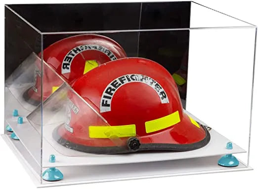 fireman helmet display case for sale at better display cases