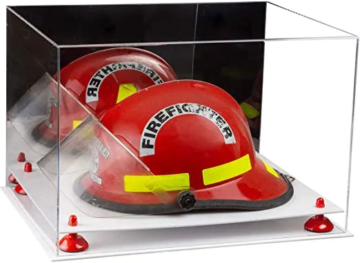 fireman helmet display case for sale at better display cases