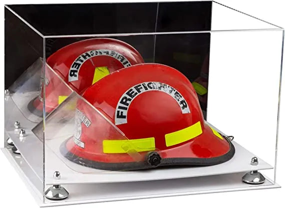 fireman helmet display case for sale at better display cases