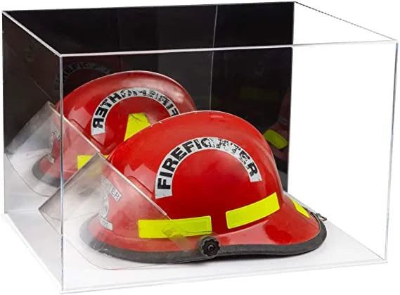 fireman helmet display case for sale at better display cases