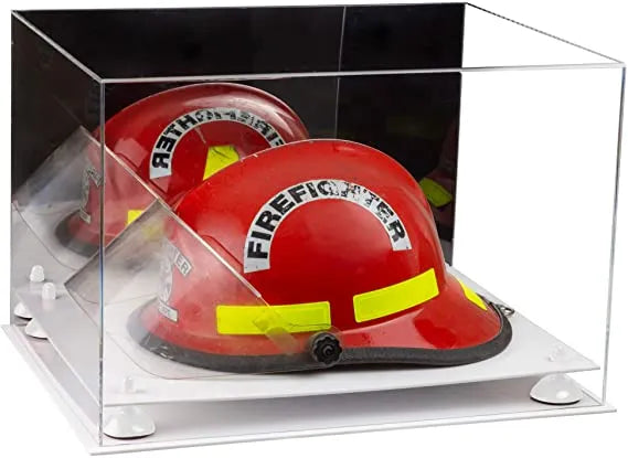 fireman helmet display case for sale at better display cases