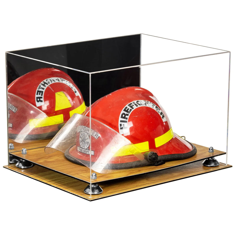 fireman helmet display case for sale at better display cases