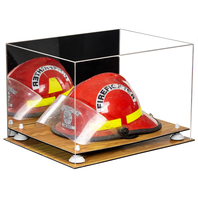 fireman helmet display case for sale at better display cases