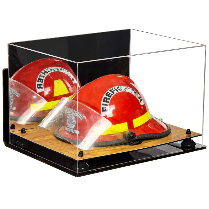 fireman helmet display case for sale at better display cases