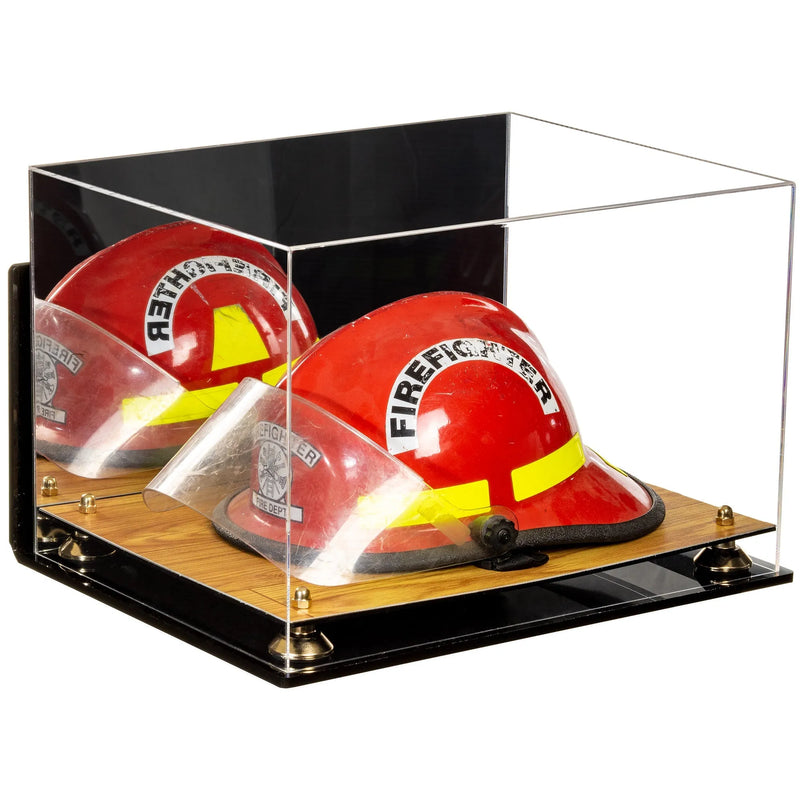 fireman helmet display case for sale at better display cases