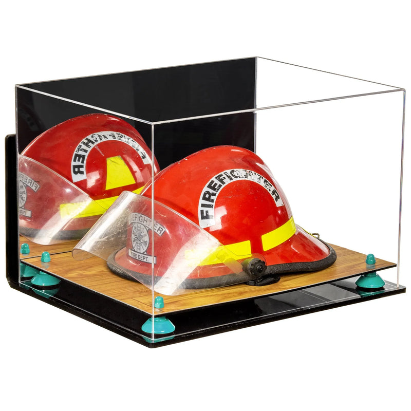 fireman helmet display case for sale at better display cases