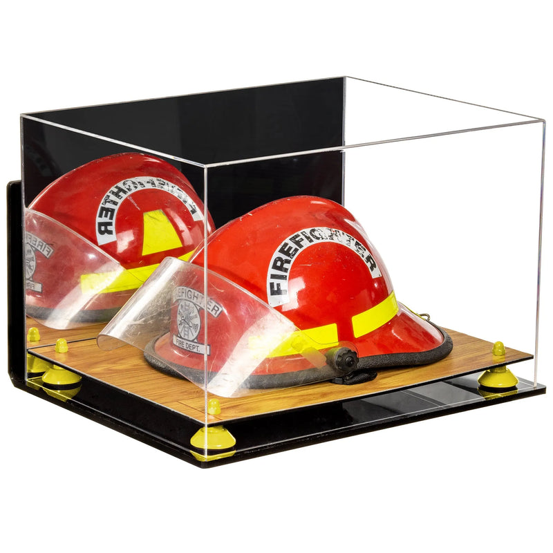 fireman helmet display case for sale at better display cases