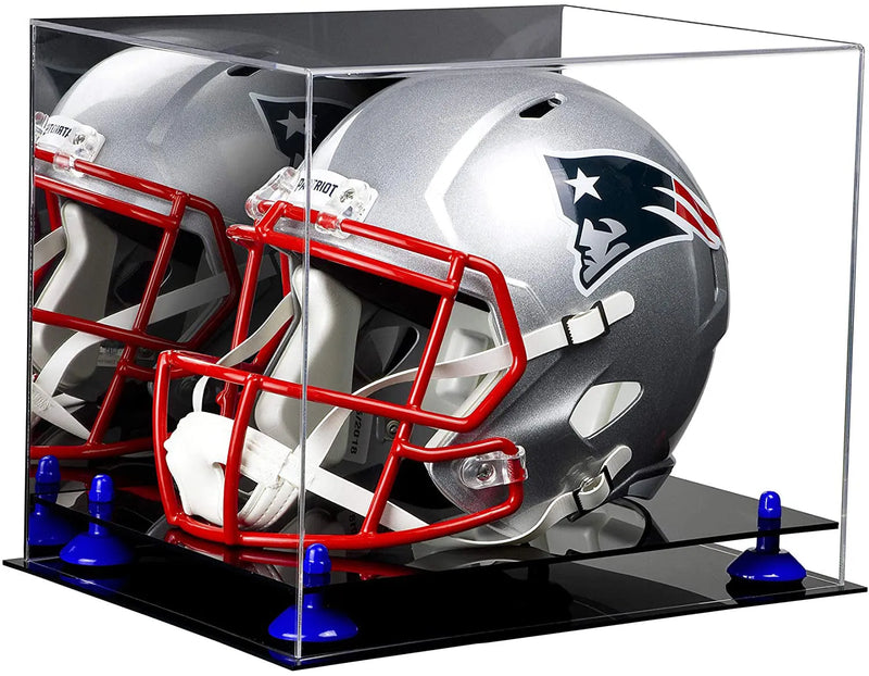 uv protected football helmet display case for sale at better display cases