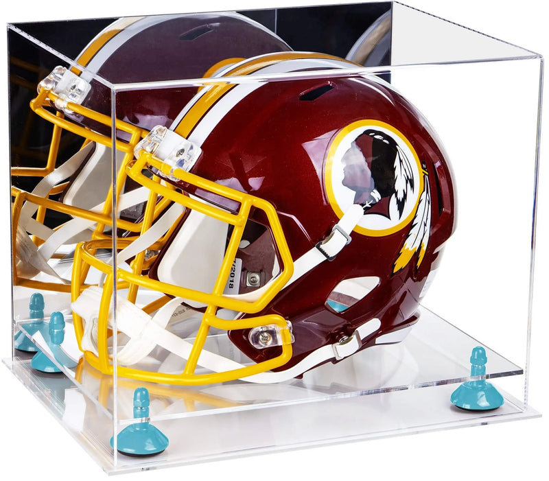 uv protected football helmet display case for sale at better display cases