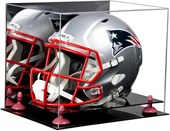 uv protected football helmet display case for sale at better display cases