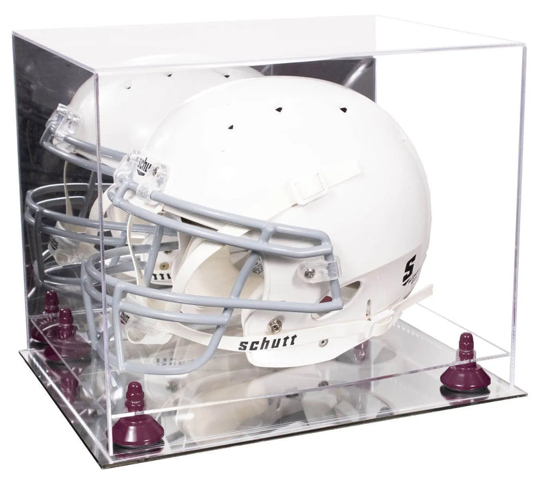 uv protected football helmet display case for sale at better display cases