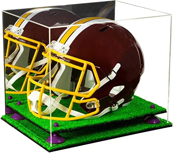 uv protected football helmet display case for sale at better display cases