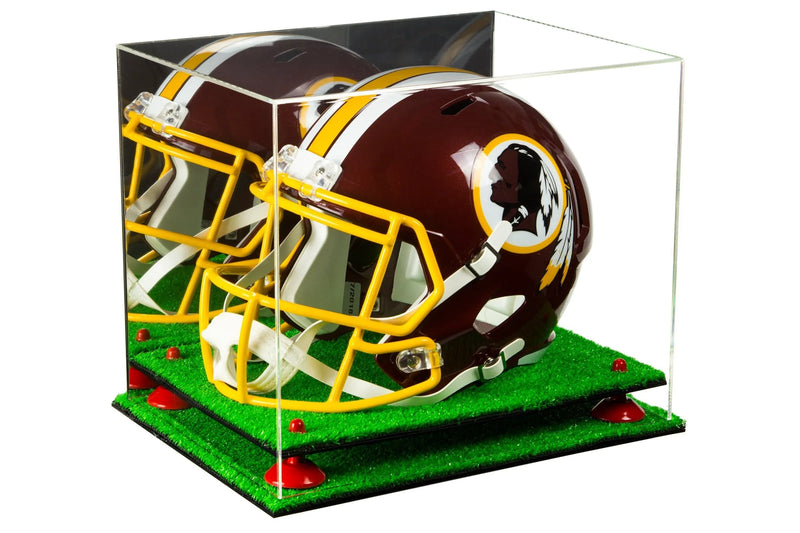 uv protected football helmet display case for sale at better display cases