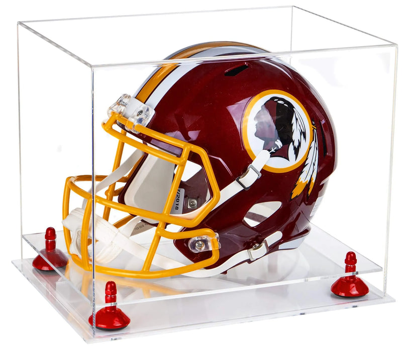 uv protected football helmet display case for sale at better display cases