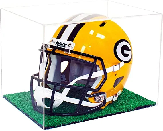 uv protected football helmet display case for sale at better display cases