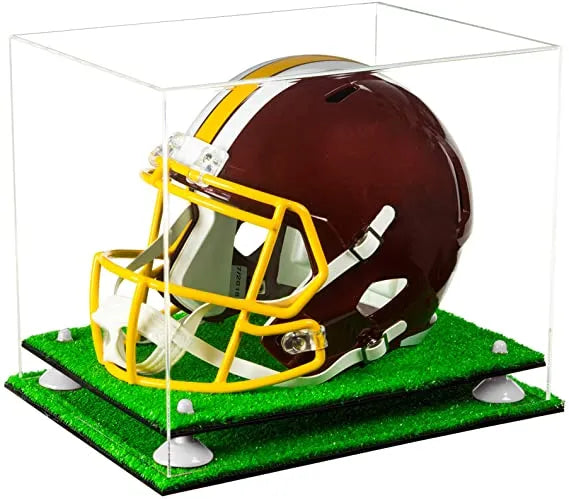 uv protected football helmet display case for sale at better display cases