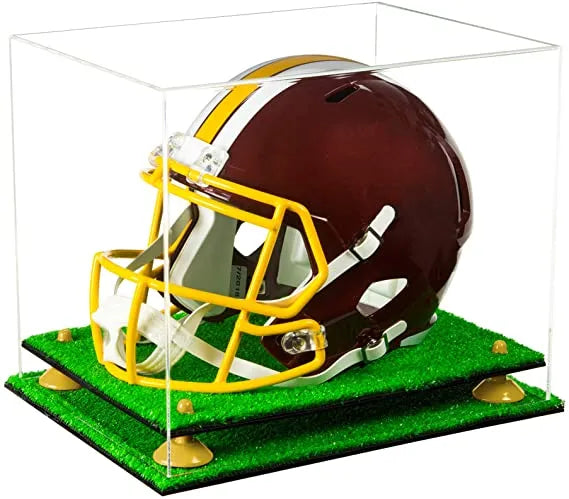 uv protected football helmet display case for sale at better display cases