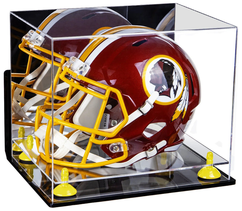 full size football helmet display case for sale at better display cases