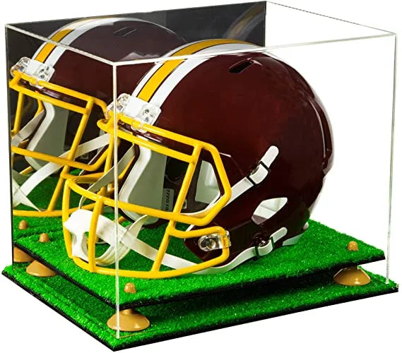 uv protected football helmet display case for sale at better display cases