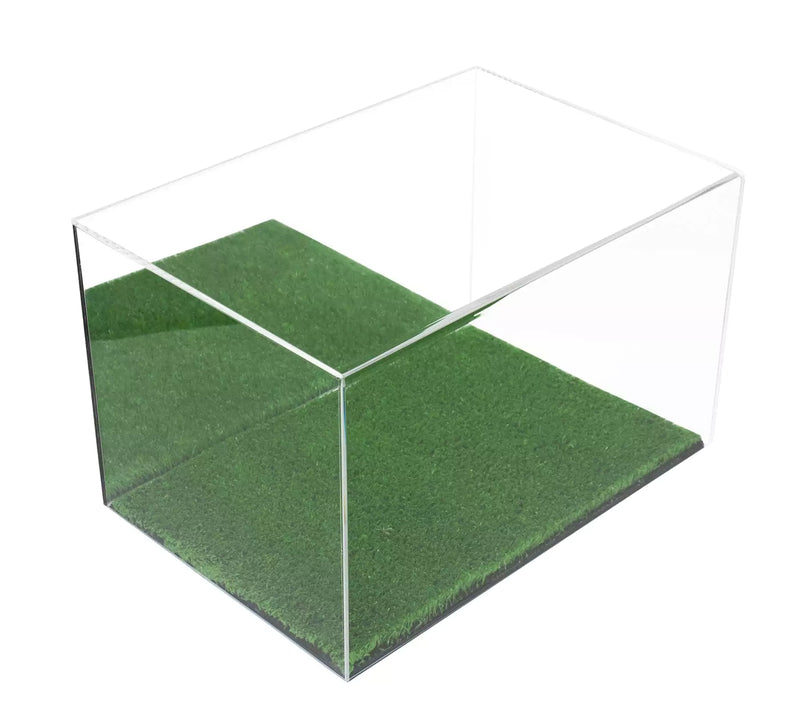 football or rugby ball display case with turf base for sale on better display cases