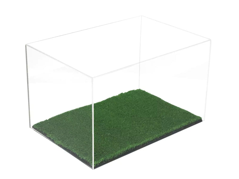 football or rugby ball display case with turf base for sale on better display cases