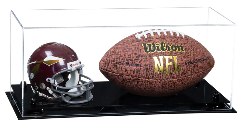 full size football and helmet display case for sale on Better Display Cases