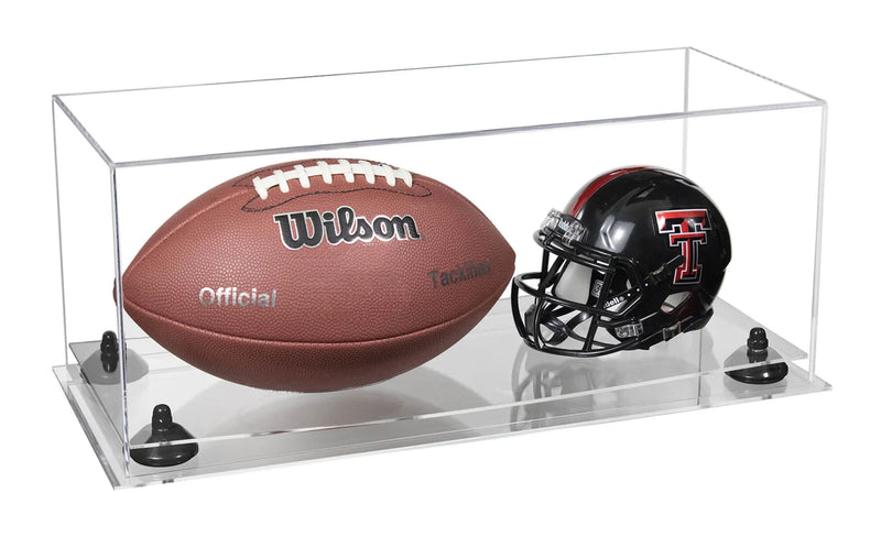 full size football and helmet display case for sale on Better Display Cases