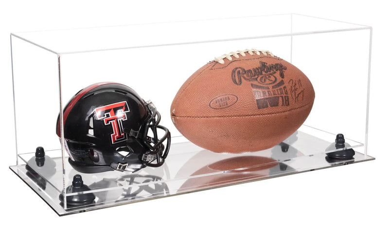 full size football and helmet display case for sale on Better Display Cases