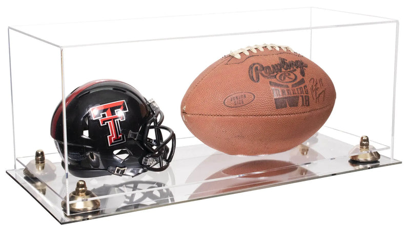 full size football and helmet display case for sale on Better Display Cases