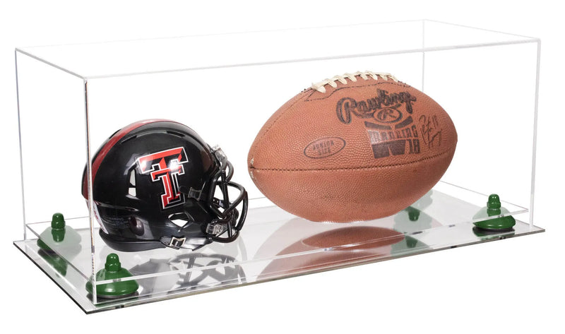 full size football and helmet display case for sale on Better Display Cases