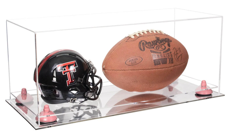 full size football and helmet display case for sale on Better Display Cases