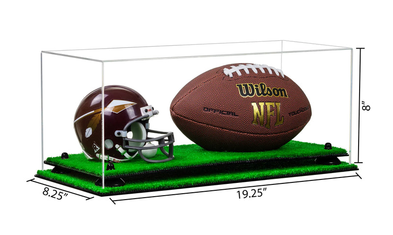 full size football and helmet display case for sale on Better Display Cases