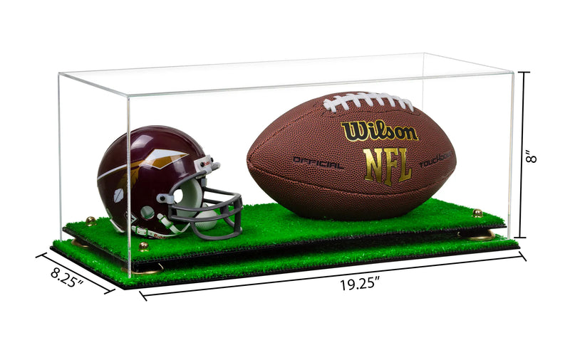 full size football and helmet display case for sale on Better Display Cases