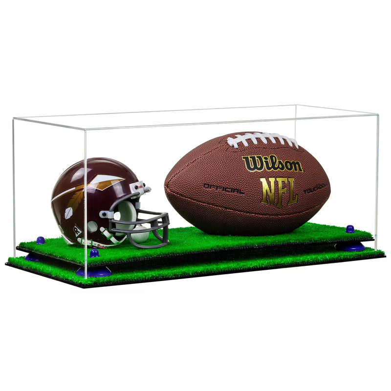 full size football and helmet display case for sale on Better Display Cases