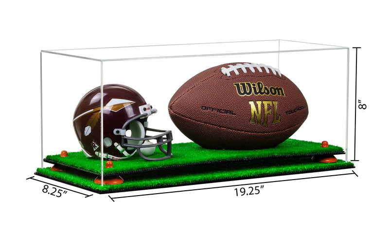 full size football and helmet display case for sale on Better Display Cases