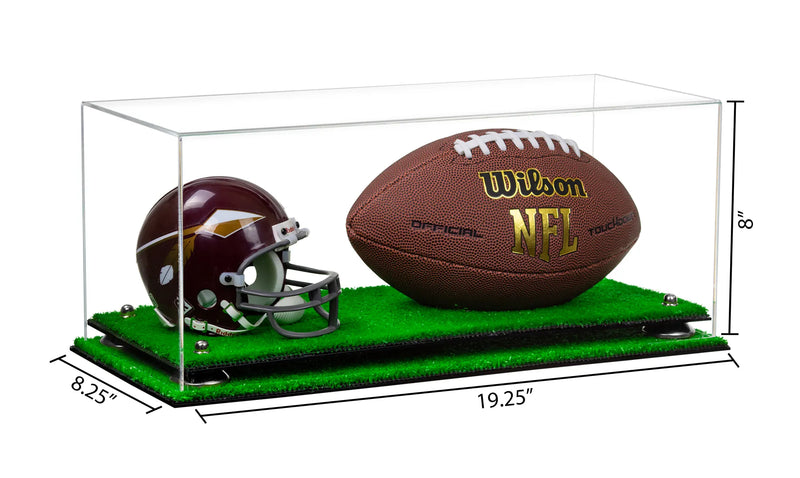 full size football and helmet display case for sale on Better Display Cases