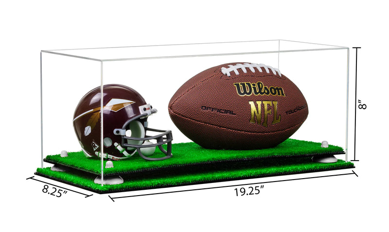 full size football and helmet display case for sale on Better Display Cases