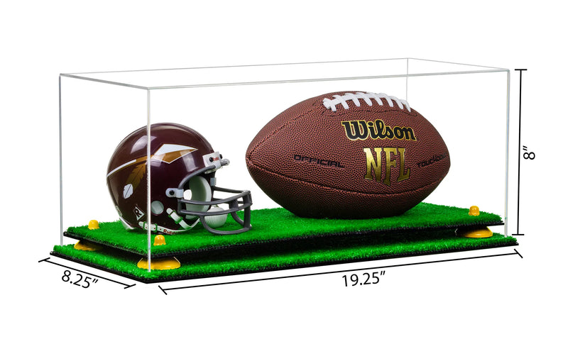 full size football and helmet display case for sale on Better Display Cases