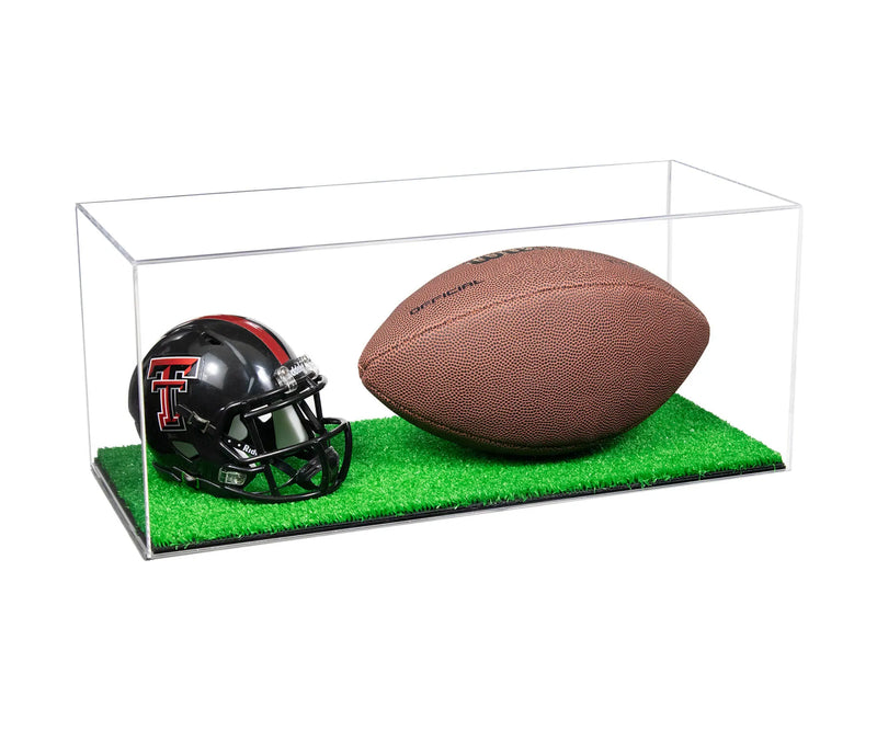 full size football and helmet display case for sale on Better Display Cases