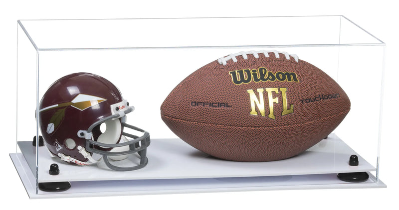 full size football and helmet display case for sale on Better Display Cases