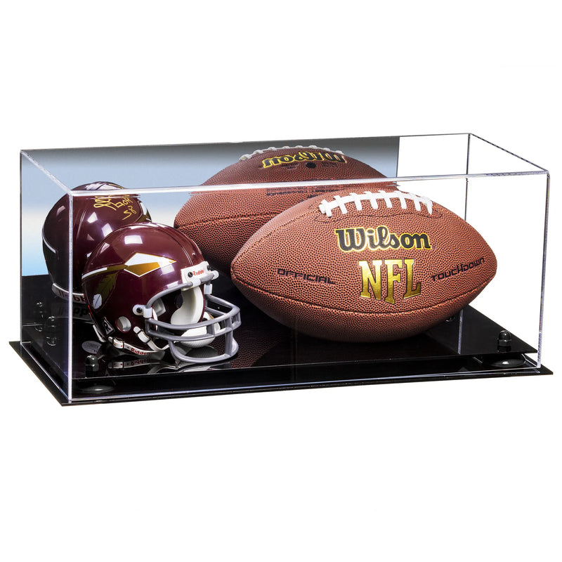 full size football and helmet display case for sale on Better Display Cases