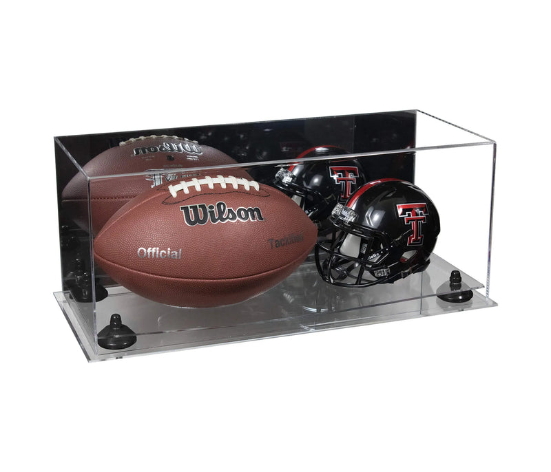 full size football and helmet display case for sale on Better Display Cases