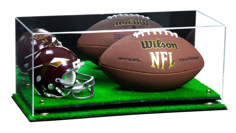 full size football and helmet display case for sale on Better Display Cases