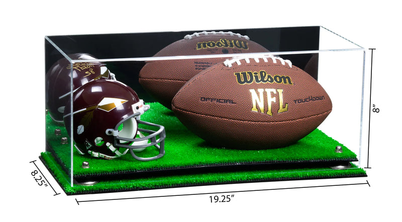 full size football and helmet display case for sale on Better Display Cases