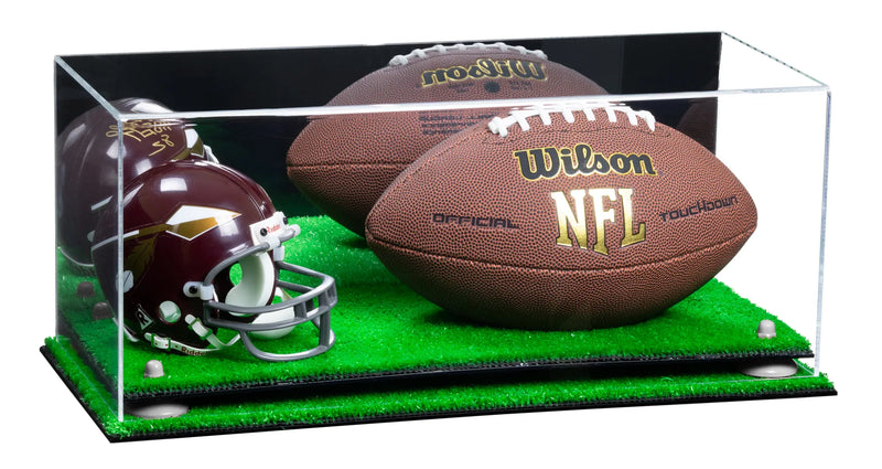 full size football and helmet display case for sale on Better Display Cases