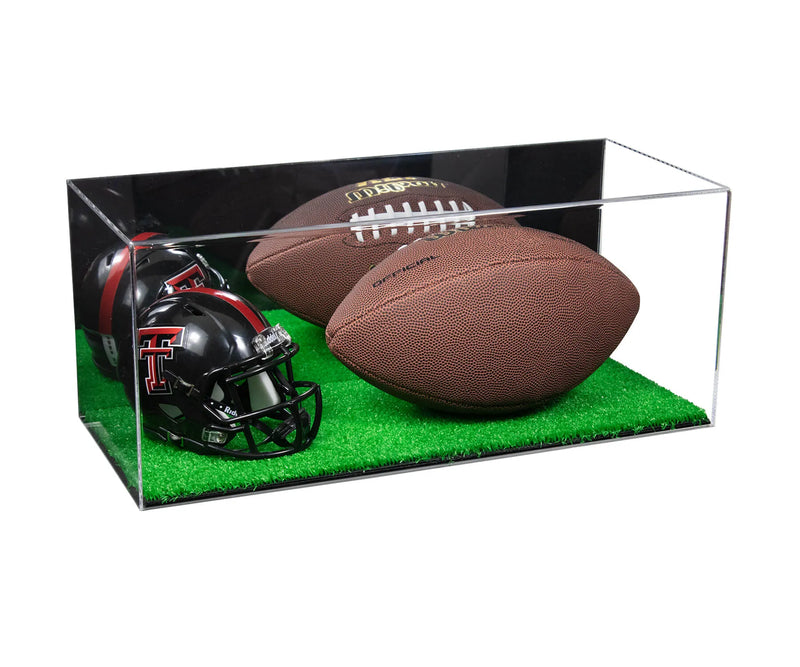 full size football and helmet display case for sale on Better Display Cases