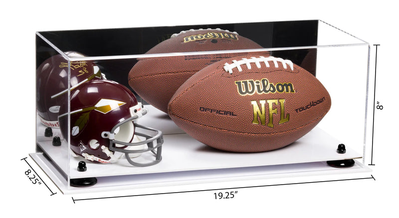 full size football and helmet display case for sale on Better Display Cases