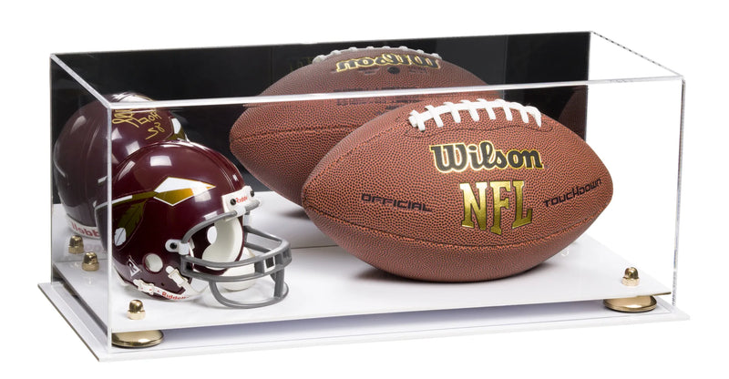 full size football and helmet display case for sale on Better Display Cases