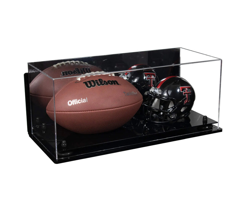 full size football and helmet display case for sale on Better Display Cases