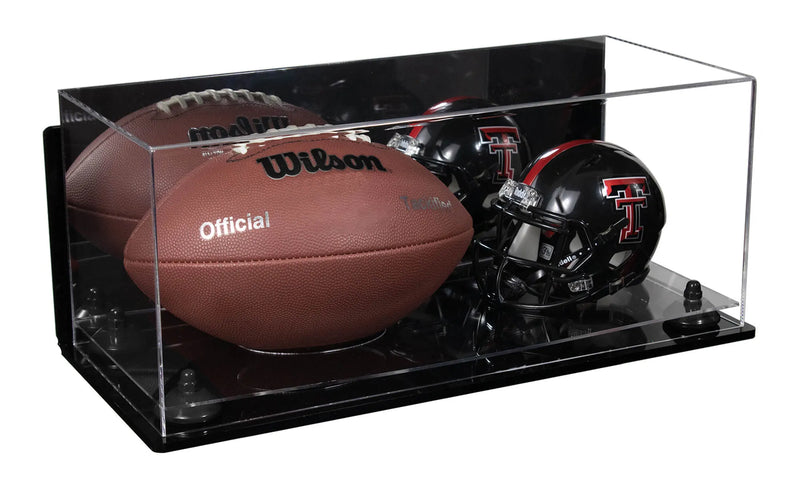 full size football and helmet display case for sale on Better Display Cases